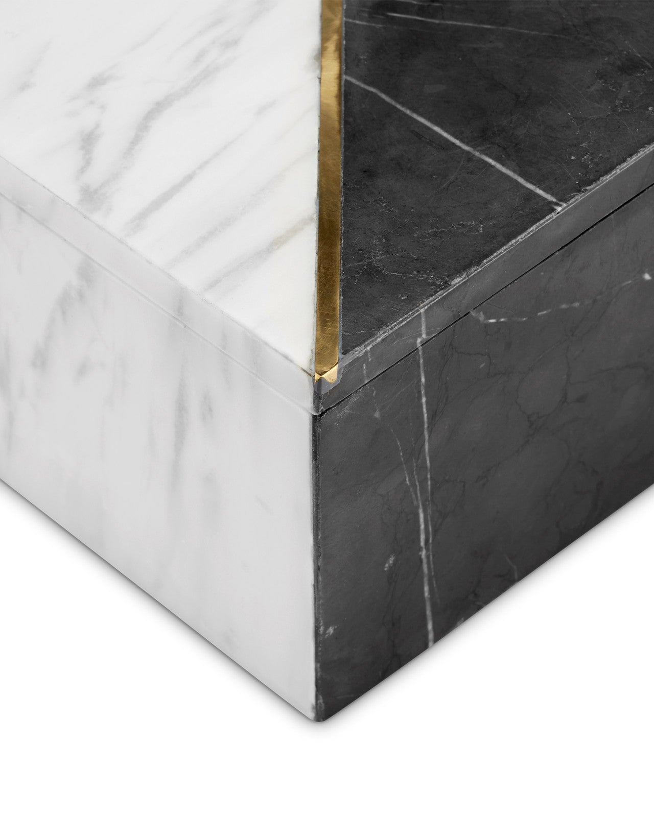 Deena Black & White Marble Box